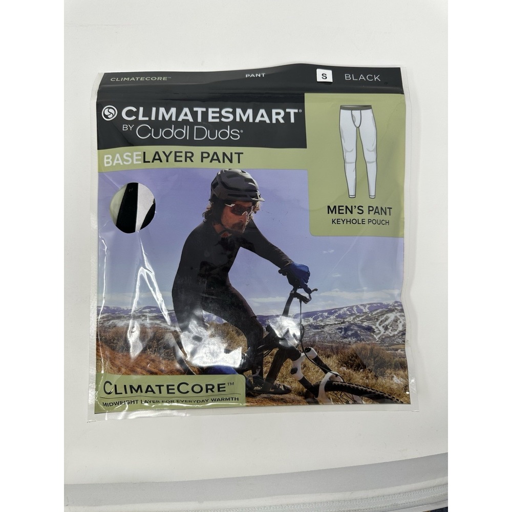 Cuddle Duds Climatesmart Men's Small Base Layer Pant Black
